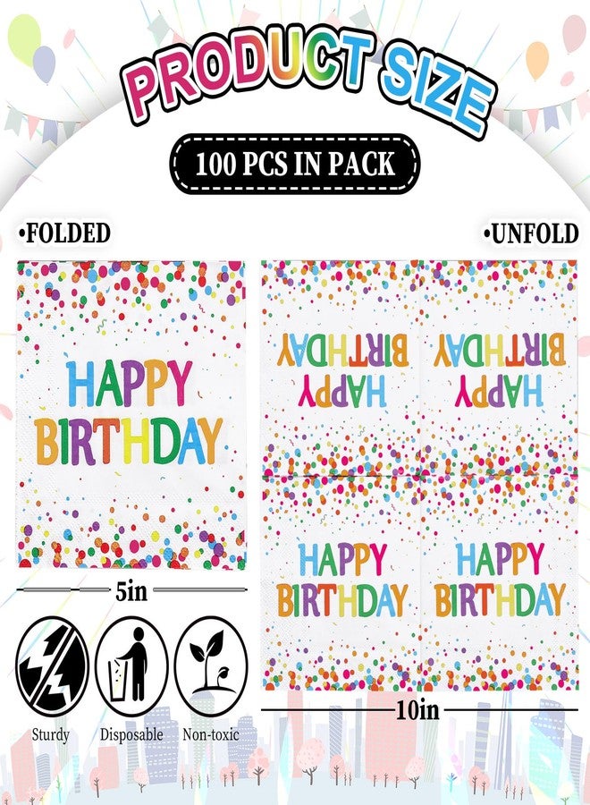 وولاين مجموعة مناديل ورقية من والين، 100 قطعة، مزينة بنقاط ملونة، مناسبة لحفلات أعياد الميلاد، سميكة، للاستخدام مرة واحدة، مثالية للمشروبات والحلويات. - Image 2